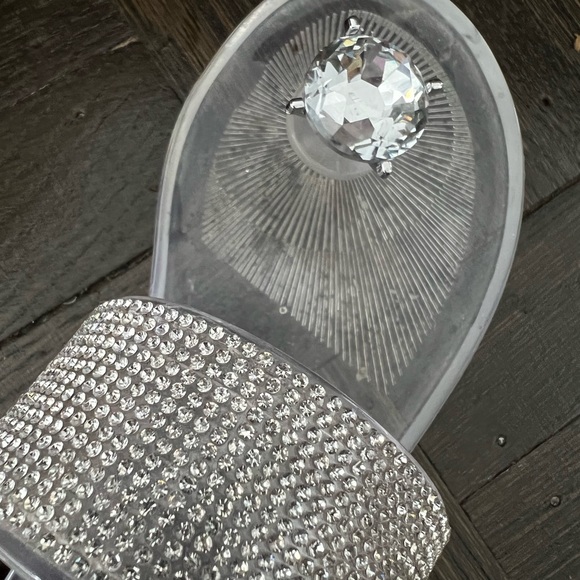 BAMBOO rhinestone crystal clear sandals size 7 - Picture 4 of 4
